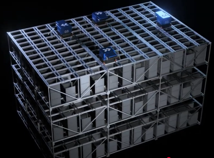 Robotic cube-based ASRS